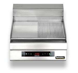 Płyta grillowa elektryczna nastawna gładko-ryflowana Zernike