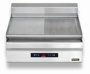 Płyta grillowa elektryczna nastawna podwójna gładko-ryflowana Zernike