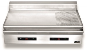Płyta grillowa elektryczna nastawna podwójna gładko-ryflowana Zernike