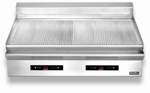Płyta grillowa elektryczna nastawna podwójna ryflowana Zernike
