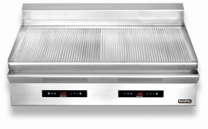 Płyta grillowa elektryczna nastawna podwójna ryflowana Zernike