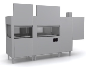 Zmywarka tunelowa KRUPPS EVOLUTION LINE moduły mycia wstępnego, płukania końcowego, suszenia, odzysku ciepła