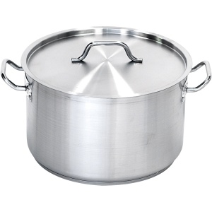 Garnek średni z pokrywką, stalowy, o średnicy 360 mm, V 22.4 l