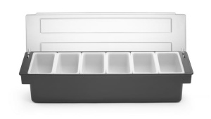 Pojemnik barmański na dodatki do drinków - 6 wkładów | Hendi 552032