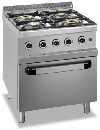 Kuchnia gazowa z piekarnikiem gazowym linia 700 4-palnikowa (palniki: 2x3kW + 2x6kW)