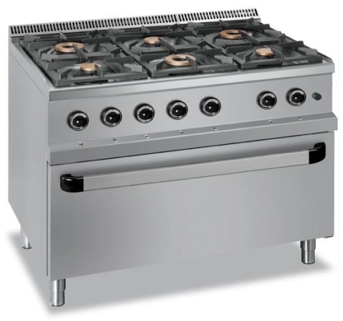 KUCHNIA GAZOWA 6-PALNIKOWA Z PIEKARNIKIEM GAZOWYM TYPU MAXI Hendi G6SF77M