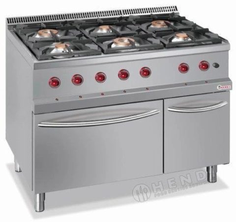 Kuchnia z piekarnikiem elektrycznym linia 700 6-palnikowa Hendi HPG6SFEA77