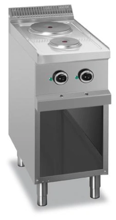  Kuchnia elektryczna na podstawie z trzech stron zamkniętej linia 700 2 płytowa