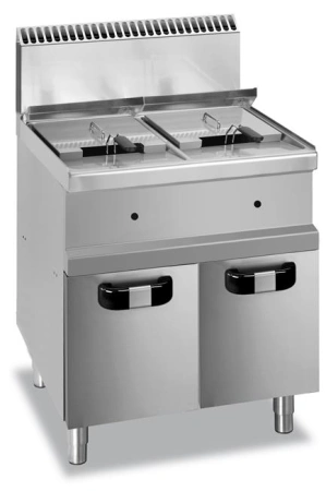 Frytownica z szafką gazowa - pojemność 14+14 litrów