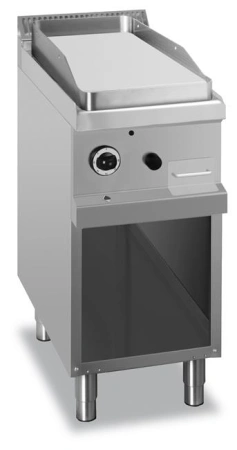 Płyta grillowa na podstawie z trzech stron zamkniętej - gazowa, gładka, linia 700