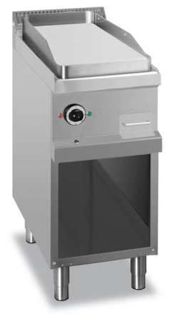 Płyta grillowa na podstawie z trzech stron zamkniętej - elektryczna, gładka, linia 700