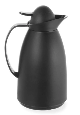 Termos ze szklanym wkładem Czarny | Hendi 449608