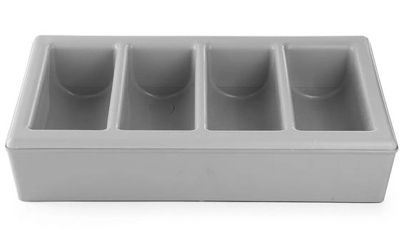 Pojemnik na sztućce GN 1/1 z podstawą 4-częściowy | Hendi 552254