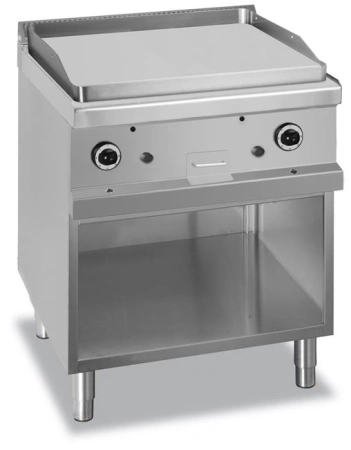 Płyta grillowa, gazowa na podstawie z trzech stron zamkniętej - gładka Hendi MG7GFTA777L