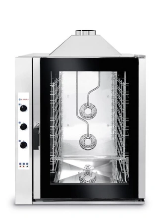 Piec konwekcyjno - parowy 11x GN 1/1, gazowy - sterowanie manualne | Hendi 224717