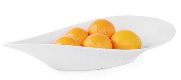 Miska w kształcie fali z melaminy 250x120x75, biała | Hendi 561454