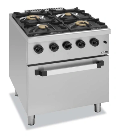 Kuchnia gazowa z piekarnikiem gazowym GN 2/1 C4SF77G Hendi C4SF77G