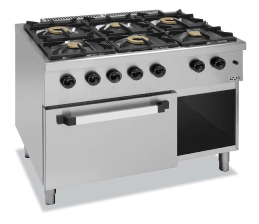 Kuchnia gazowa z piekarnikiem elektrycznym C6SFEA77G Hendi C6SFEA77G