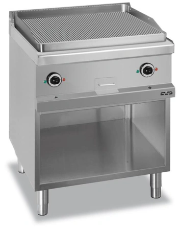 Płyta grillowa na podstawie z trzech stron zamknietej - elektryczna, ryflowana linia 700 Hendi MG7EFTA777R