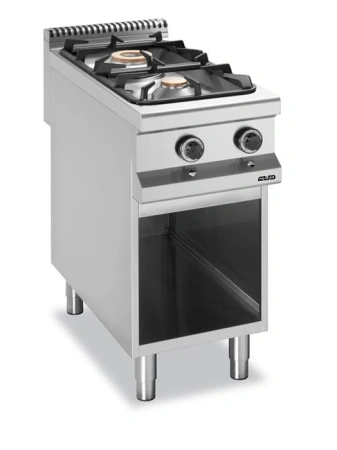 Kuchnia gazowa na podstawie z trzech stron zamkniętej linia 900 2-palnikowa Hendi G2S8