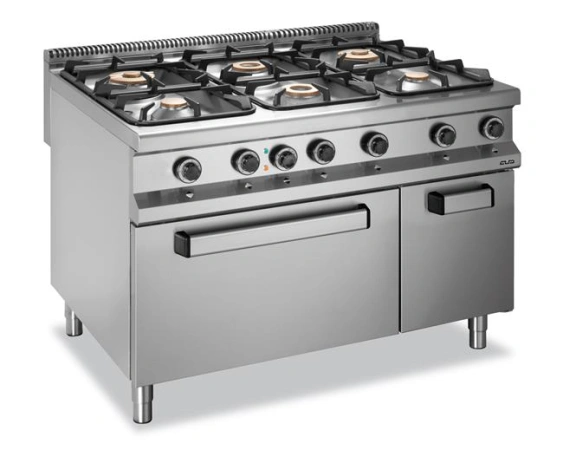 Kuchnia gazowa z piekarnikiem elektrycznym linia 900 6-palnikowa Hendi G6SFEA8