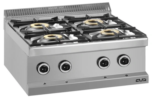 Kuchnia gazowa, stołowa linia 700 4-palnikowa, o dużej mocy Hendi MG7G4S77P