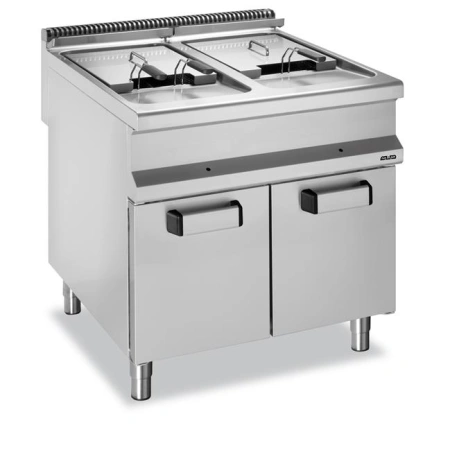 Frytownica gazowa z zaworem elektrycznym, na szafce - 18 + 18l, linia 900 Hendi GF908N