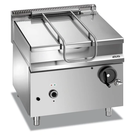 Patelnia przechylna gazowa, z zapalnikiem elektrycznym i wanna ze stali AISI 304, linia 900 Hendi GBRVI8