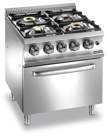 KUCHNIA GAZOWE 4-PALNIKOWA Z PIECEM elektrycznym – GN 2/1