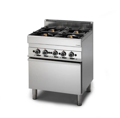 Kuchnia gazowa GRAFEN 650 4-palnikowa z piekarnikiem elektrycznym Hendi 143360