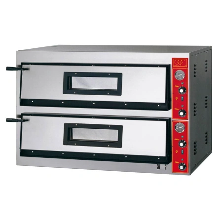 Piec do pizzy 2-komorowy 2x6 pizz 300 mm GCF E-Line szeroki