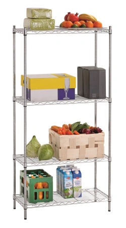 Regał magazynowy chromowany 750 x 350 x 1520 mm