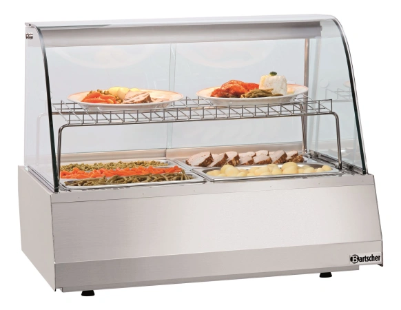 Witryna grzewcza 2/1GN szyba zaokrąglona