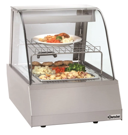 Witryna grzewcza 1/1GN szyba zaokrąglona