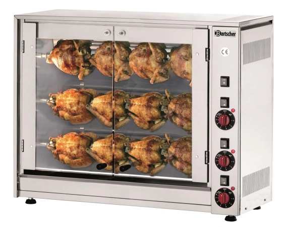 Rożen do kurczaków elektryczny z 3 widelcami na 12 kurczaków, P12N