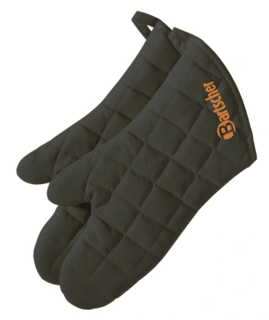 Rękawice kuchenne czarne 38 cm - para