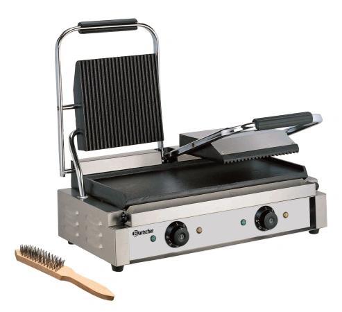 Grill kontaktowy Bartscher - górna płyta ryflowana