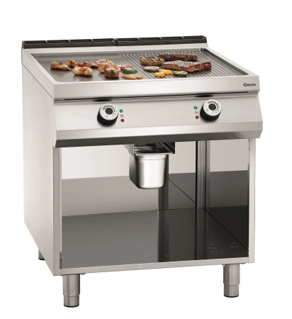 Płyta grillowa elektryczna - 1/2 gładka 1/2 ryflowana