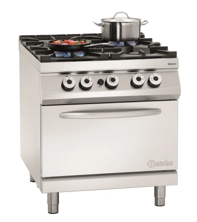 Kuchnia gazowa z piekarnikiem gazowym 2/1 GN