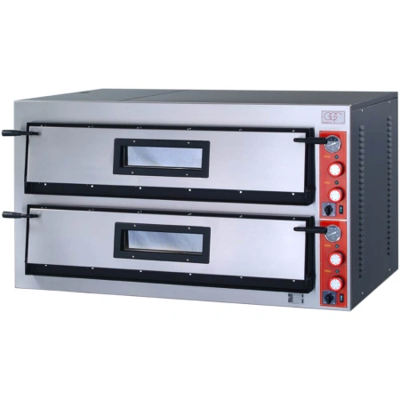 Piec do pizzy 2-komorowy 2x6 pizz 360 mm GCF F-Line szeroki