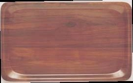 Taca drewniana gładka - mahoń owalna | Hendi 951173