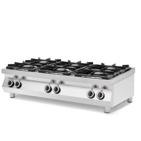 Kuchnia gazowa 6-palnikowa Kitchen Line, stołowa | Hendi 227398