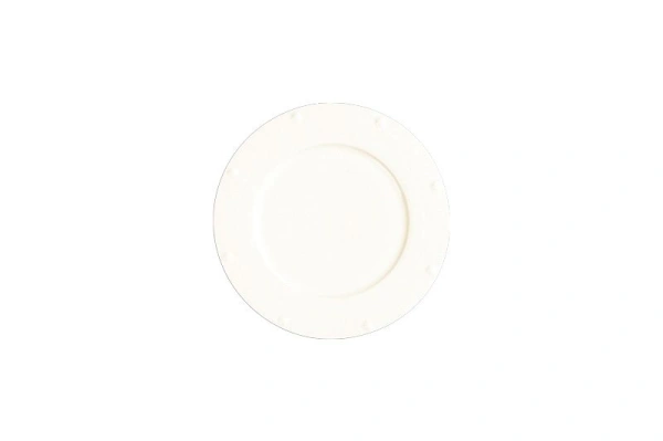 Talerz płaski okrągły Queen 22 cm WHITE GOLD - RAK PORCELAIN