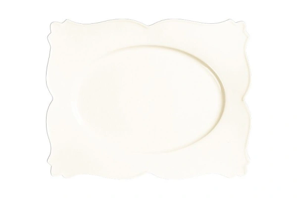 Talerz płaski prostokątny King 42 x 32,5 cm WHITE GOLD - RAK PORCELAIN
