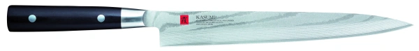 Nóż japoński Sashimi dł. 24 cm stal damasceńska - KASUMI