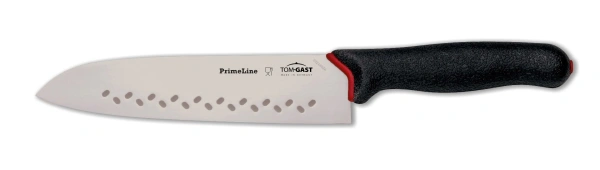 Nóż japoński santoku perforowany 19 cm PrimeLine - TOM-GAST