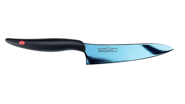 Nóż szefa kuchni kuty Titanium dł. 13 cm, niebieski