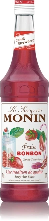 CANDY STRAWBERRY Syrop cukierek truskawkowy 0,7 l - MONIN