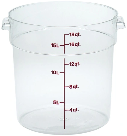 Pojemnik na żywność z przeźroczystego polipropylenu - okrągły 17,2 l - CAMBRO