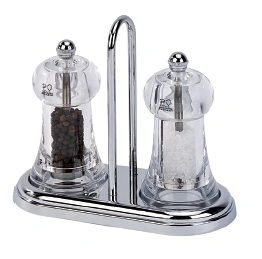 Zestaw młynków do soli i pieprzu z podstawką BRASSERIE - PEUGEOT